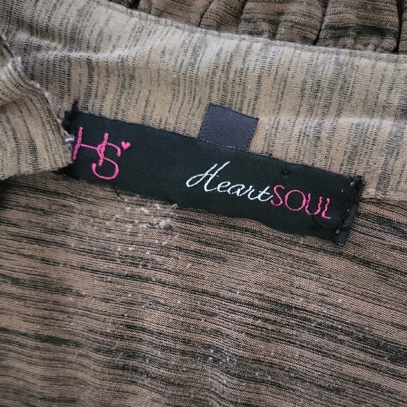 Brown Ruffled Top HeartSoul - Picture 2 of 4